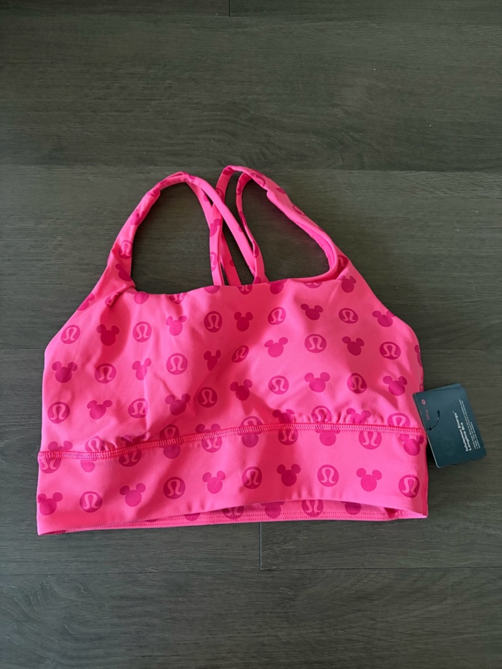 lululemon x Disney Pink Women's Sports Bra with Mickey Print